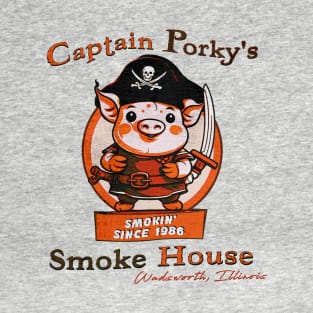 Captain Porky's Smoke House • Wadsworth, Illinois T-Shirt